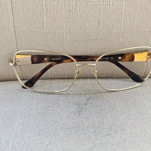 Dana Buchman Women Eyeglasses Frame MIRAMAR Glasses Gold Tone Brown Tortoise - Picture 5 of 11